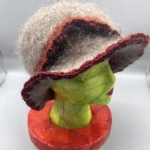 Small Tan Cloche with Flared Bottom