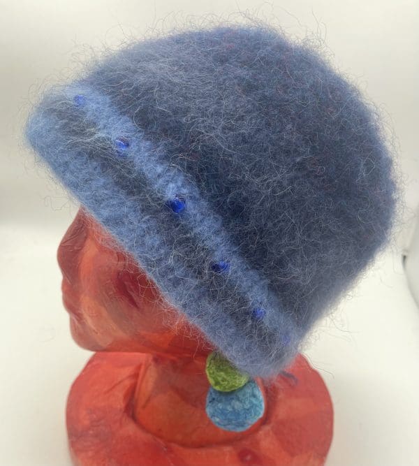 Medium Blues Bob Hat With Blue Beads