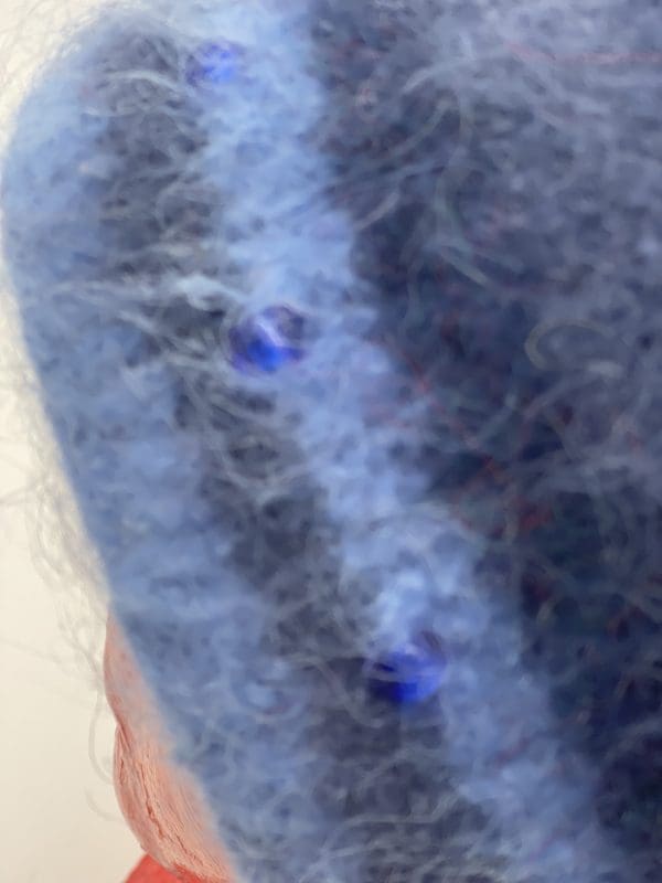 Medium Blues Bob Hat With Blue Beads - Image 2