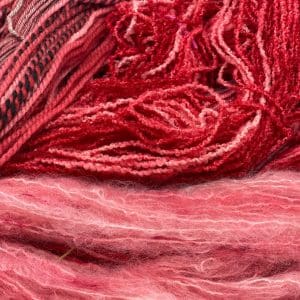 697 Yards, DK Weight, Hand-Dyed Textures in Red-Pink