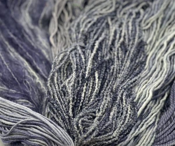 697 Yards, DK Weight, Hand-Dyed Textures in Black-Grey